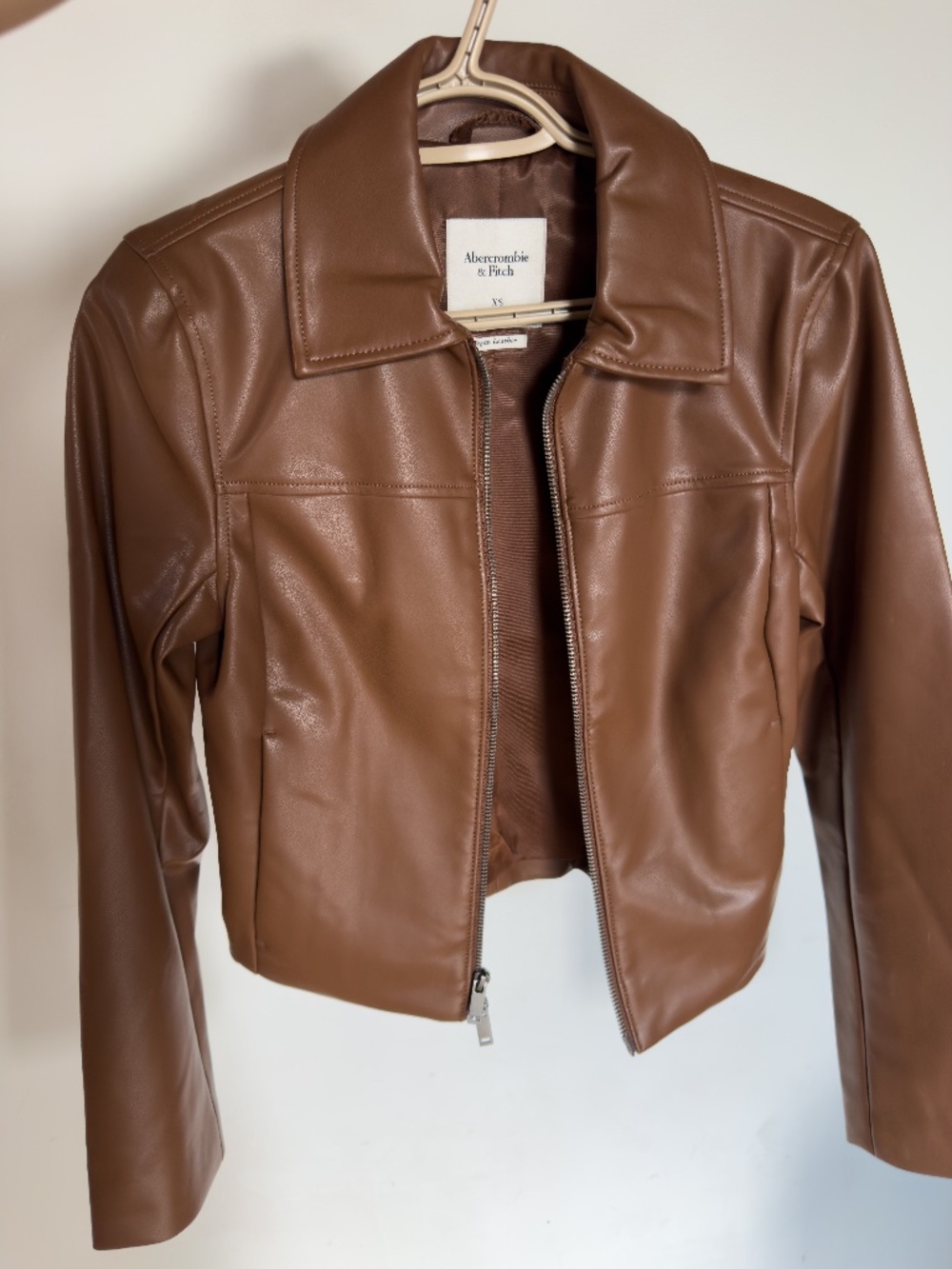 Abercrombie & fitch vegan leather jacket